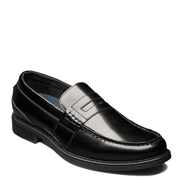 Nunn Bush 85538-009 LINCOLN Moc Toe Black Multi Penny Loafers Size 10M NWOB